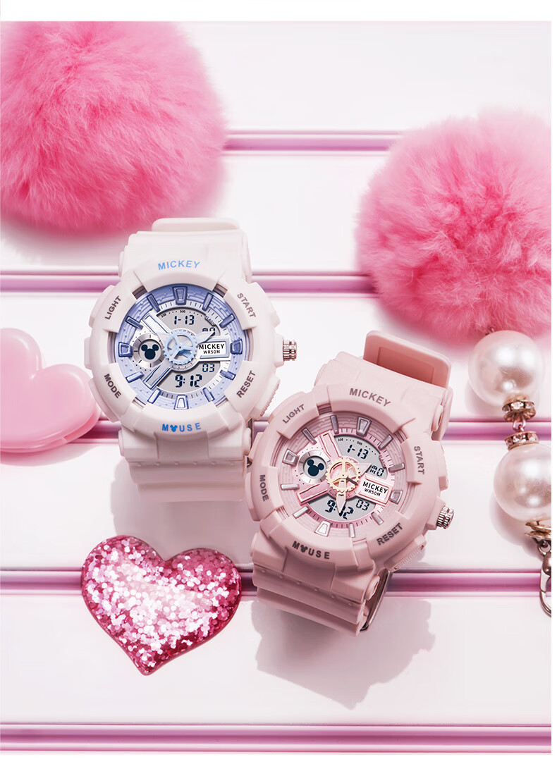 正港(zgo) 迪士尼联名手表女款学生机械运动防水独角兽初高中女孩儿童