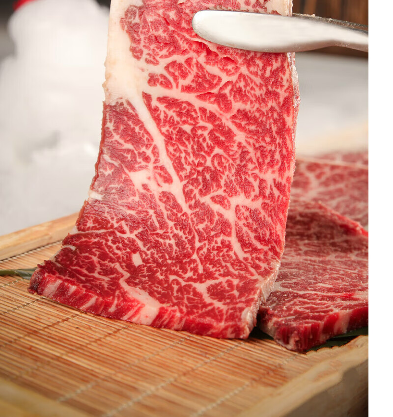 橙伯乐 和牛m9 级 纯血雪花腹肉心腹心肉烤肉牛排 俗称m12和牛 m9 和