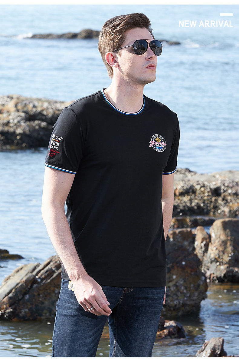 意大利国际品牌古老鲨鱼短袖男2022夏季新款t恤男士短袖上衣潮牌男装