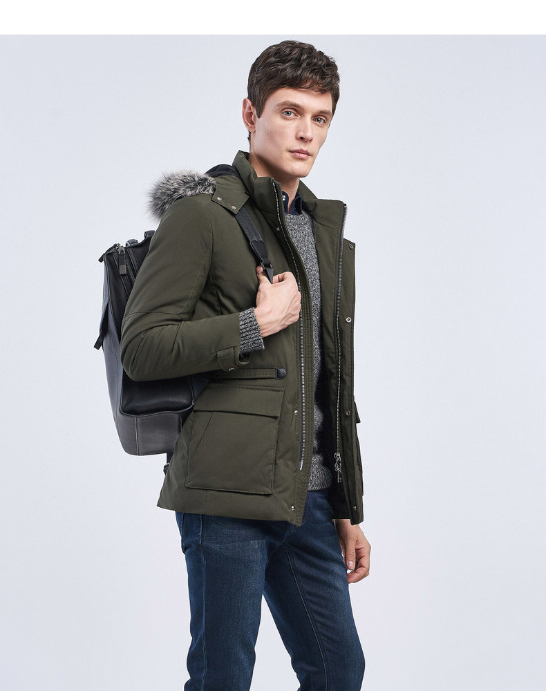 【劲霸男装frjv4323】劲霸男装 k-boxing 劲霸中长版茄克羽绒服2019