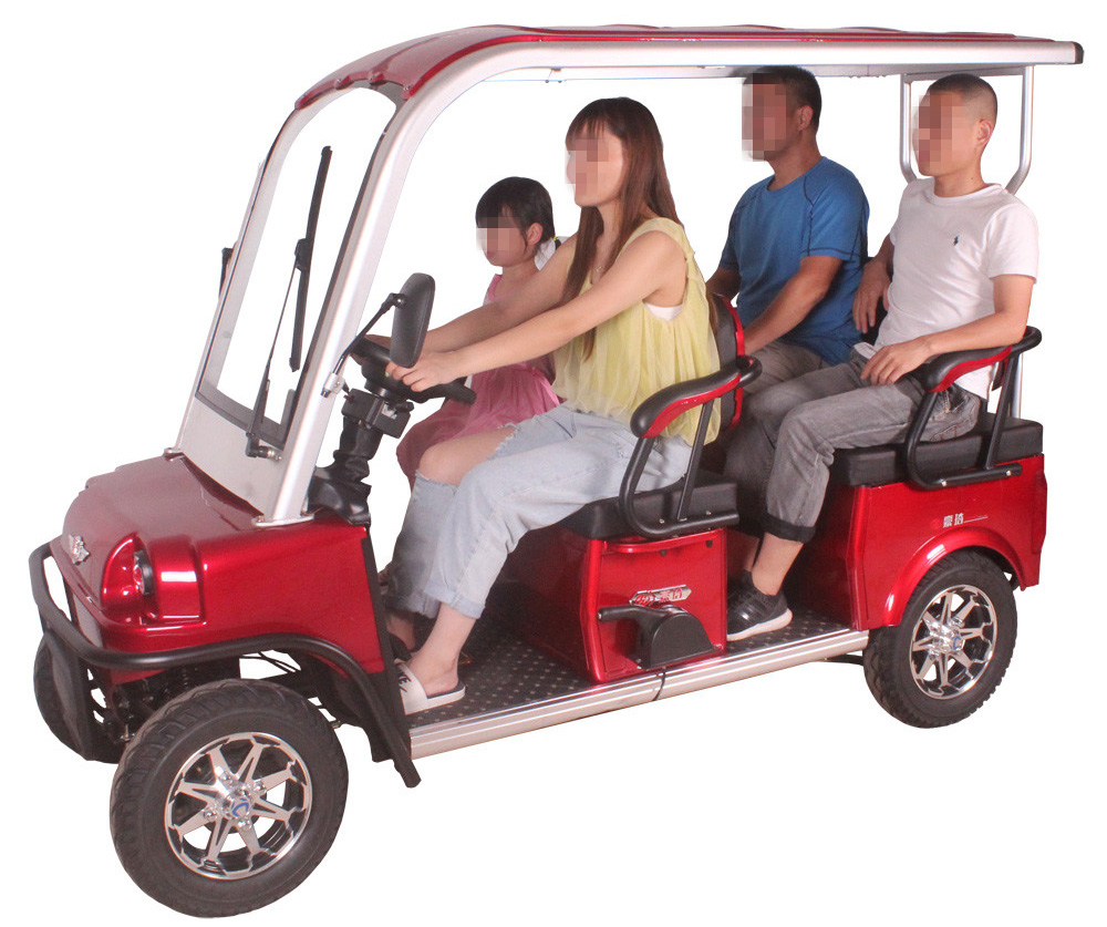 4人用豪琦h6电动四轮车四轮电动车成人电动代步车代步车四轮车电动车