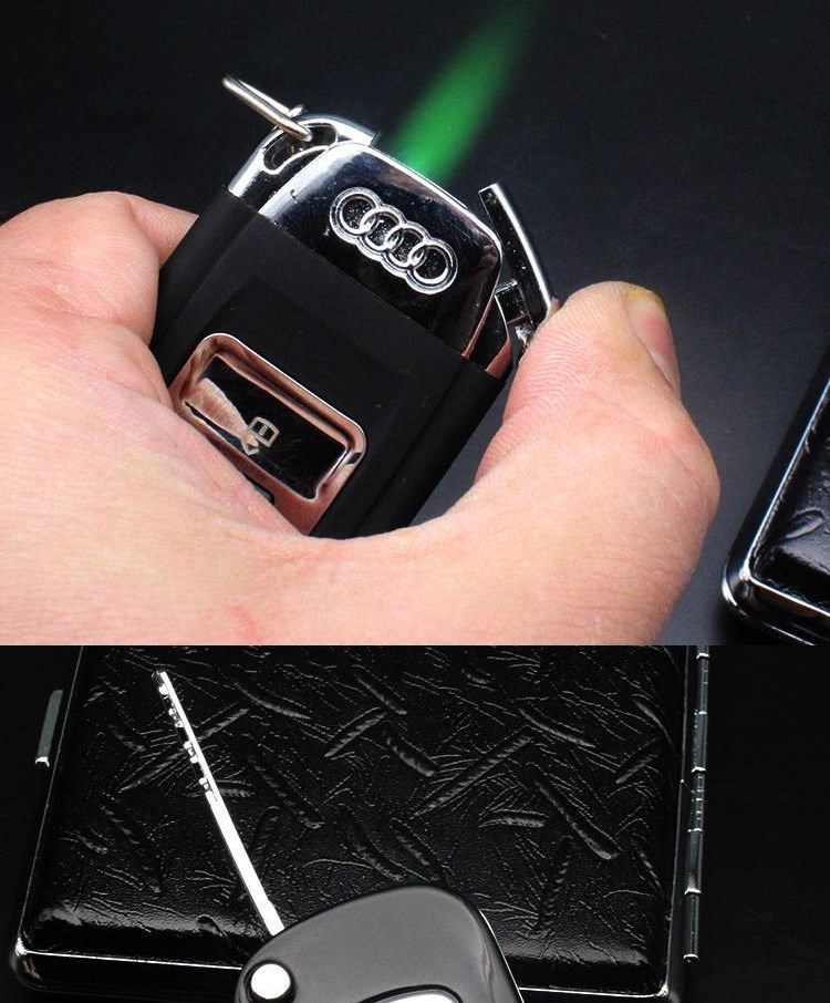 适用于汽车钥匙打火机玛莎拉蒂车仿真生日车型挂饰抖音挂件扣点烟器