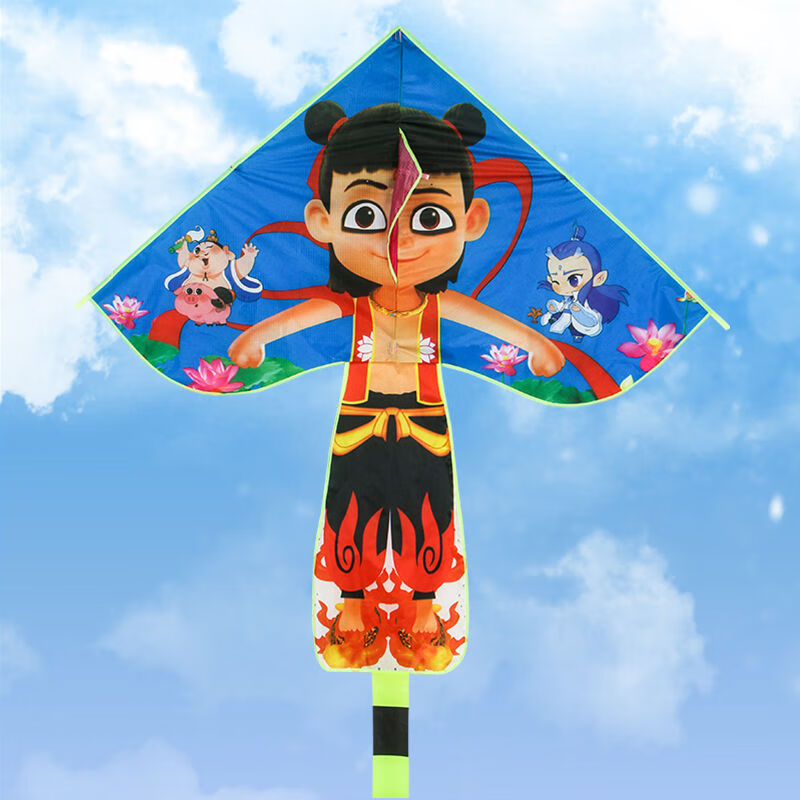 昂宇潍坊风筝大人儿童微风易飞新款大型初学者风筝线轮放风筝小哪咤15