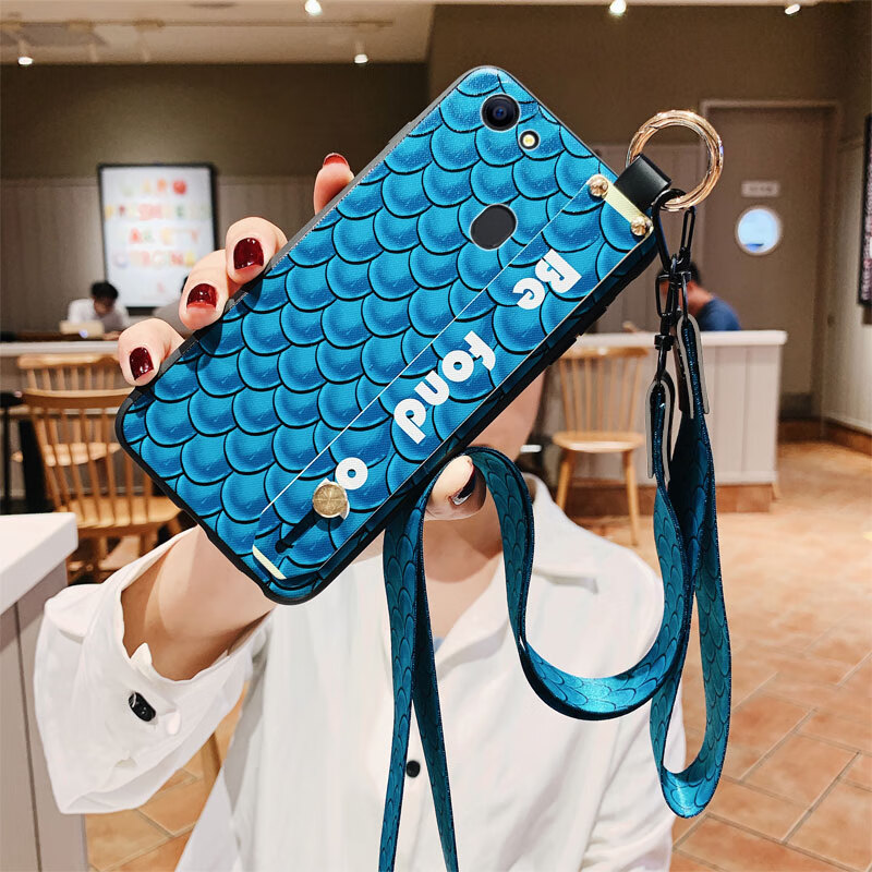 oppoa73手机壳女oppo a73t硅胶全包防摔opp73m格菱腕带oppof5复古图腾