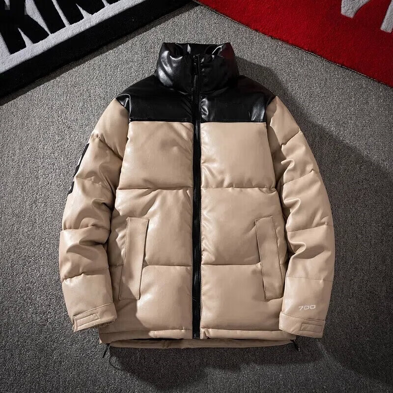 动感时尚北面皮质新国标羽绒服男潮牌羽绒防寒服装2022年新款冬季皮
