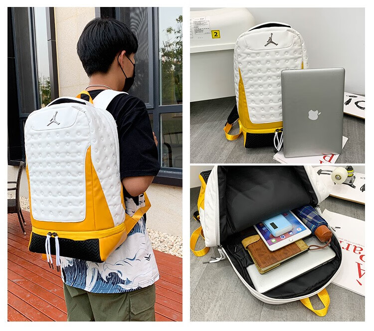 2022新款air jordan乔丹aj13熊猫双肩包飞人乔书包学生户外运动篮球