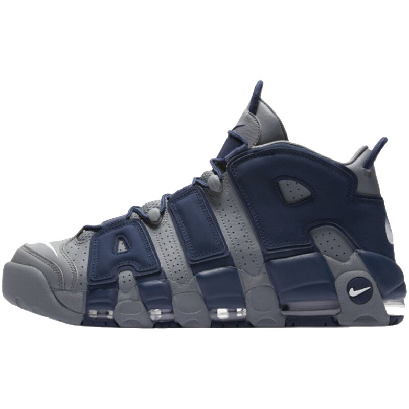 耐克nike air more uptempo 皮蓬大air白红黄外星人 午夜蓝中帮减震