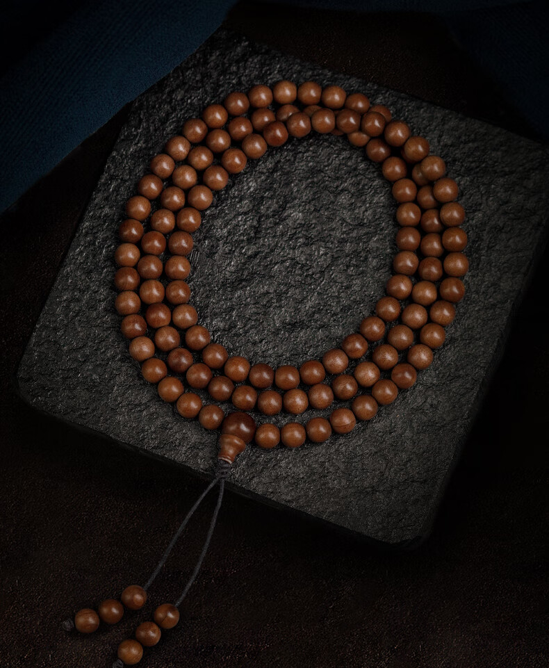 立始老山檀香手串正宗印度老山檀黑肉盘玩文玩手链念珠阴沉檀香木佛珠