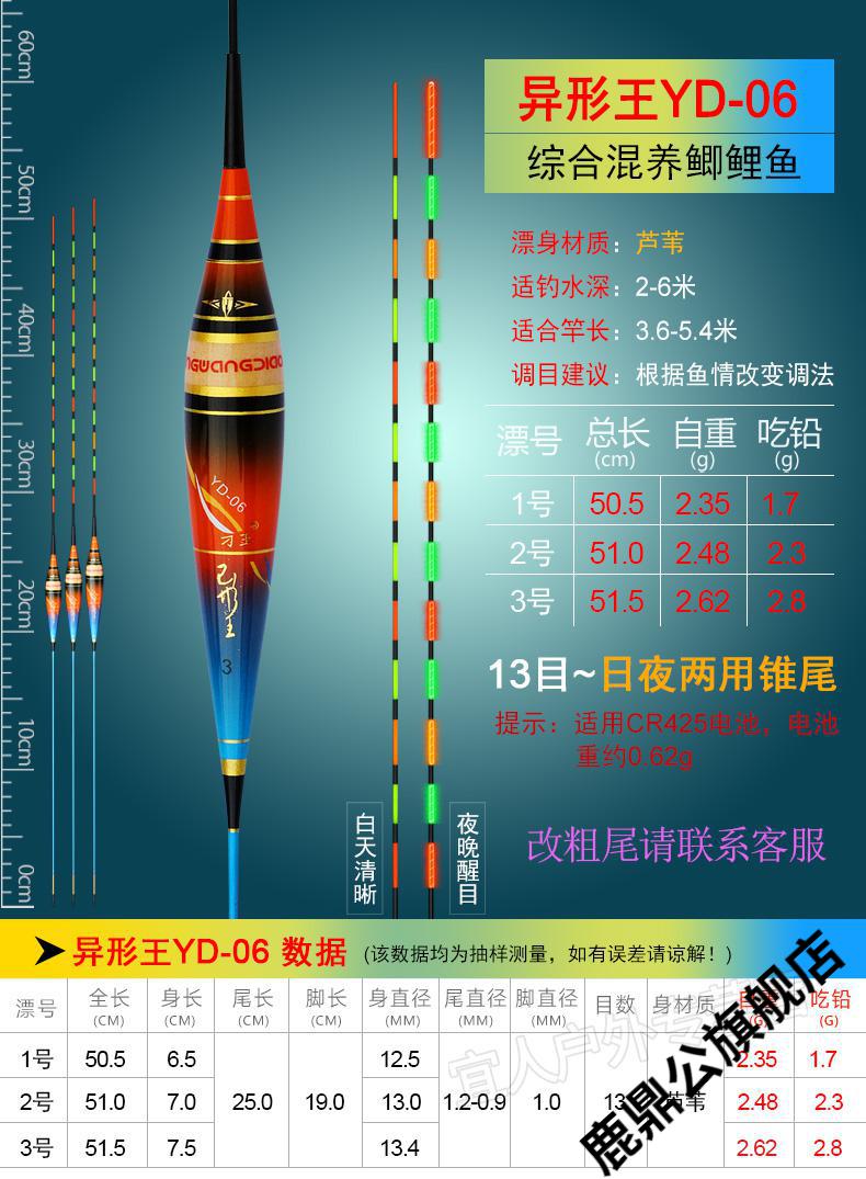 黄金眼阿卢冷光夜光漂化氏浮漂芦苇夜光漂高灵敏冷光轻鱼漂轻量电子漂