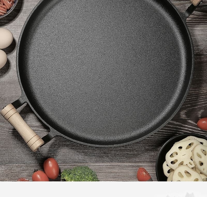 鸡蛋灌饼用锅杂粮煎饼果子摆摊工具平底煎锅不粘锅家用大号 35cm锅