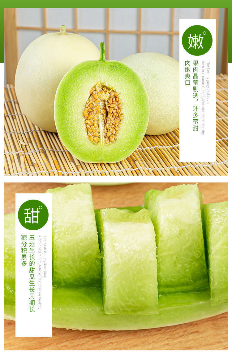 玉菇甜瓜南汇玉菇甜瓜山东玉姑蜜瓜当季新鲜水果整箱香瓜 8.