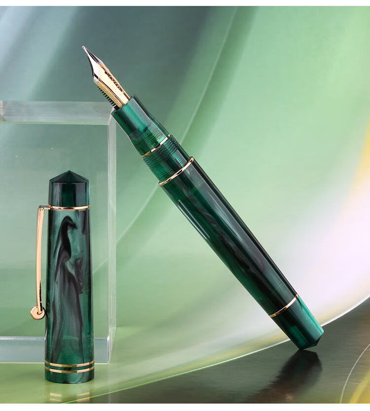 moonman末匠m800钢笔德国进口6号bock双色镀金笔尖花色树脂成人款