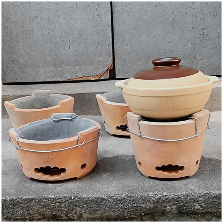 红泥炉港式打边炉炭炉烧烤室内碳炉家用商用煲汤老式陶土红泥炉烤肉