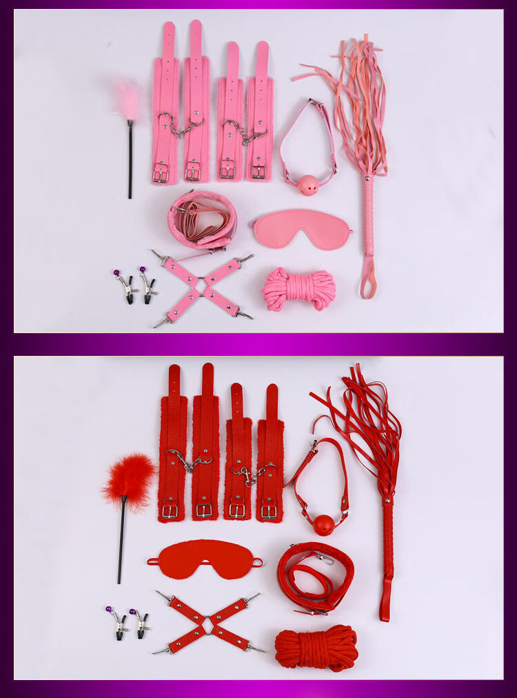 sm情趣刑具捆绑女性调教游戏手铐束缚玩具套装皮鞭羞辱 无礼包 (纯