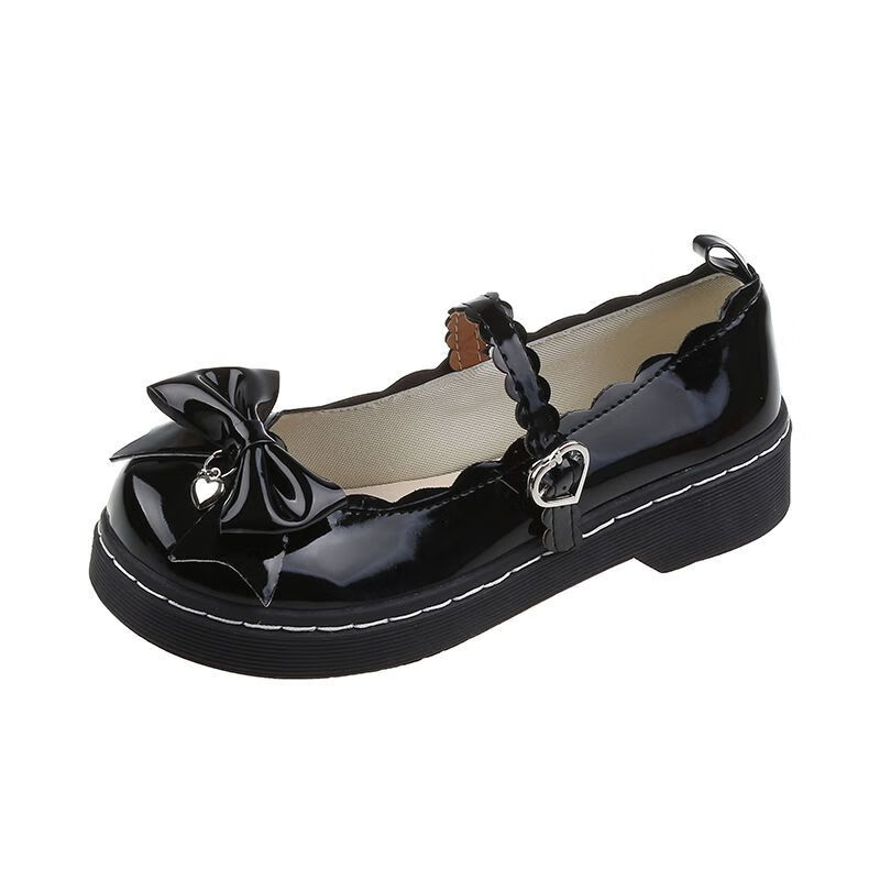 梅露露lolita鞋子甜心圆头学生单鞋洛丽塔女仆制服jk小皮鞋女 棕色a款