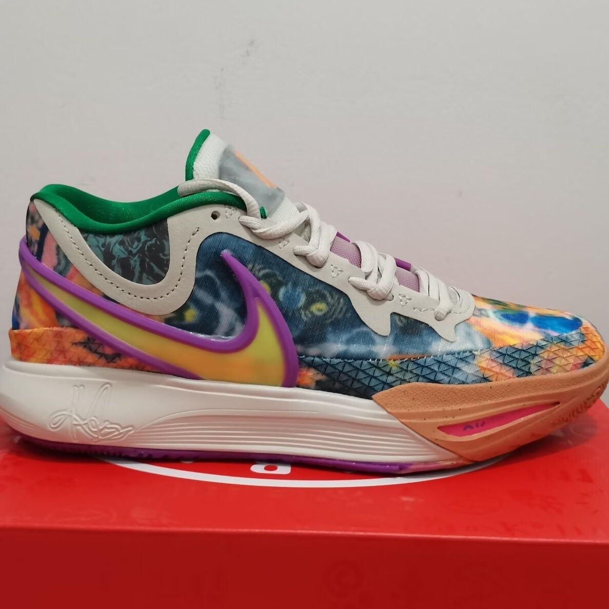 官方旗舰欧文九代中帮内置气垫防滑耐磨运动鞋篮球鞋 黑白 40【图片