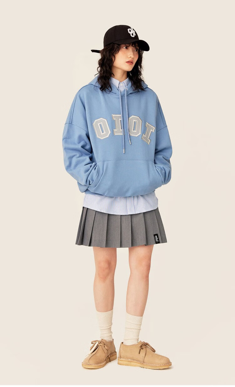 oioi卫衣韩国直邮5252 by oioi卫衣女连帽套头外套男朴彩英rose同款