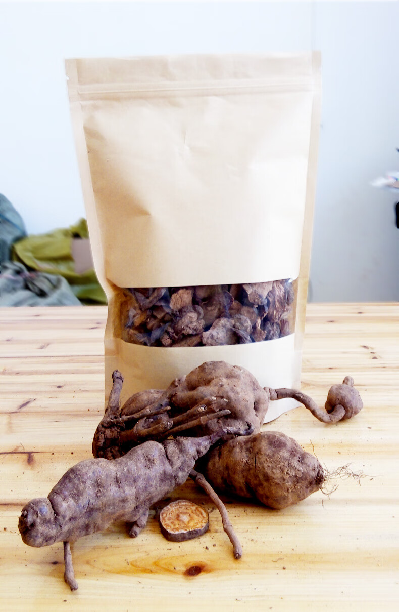 汪特【2斤装】贵州野生黑何首乌新鲜生首乌首乌正品药材 生何首乌干粉