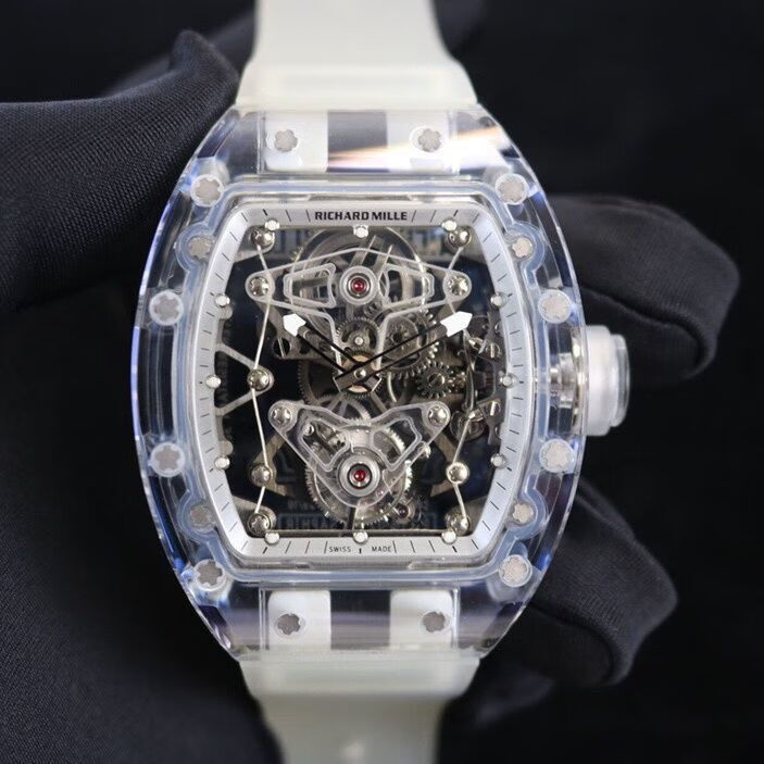 新款eur理查德雪琉璃通体蓝宝石表壳真陀飞轮镂空设计腕表 新款eur