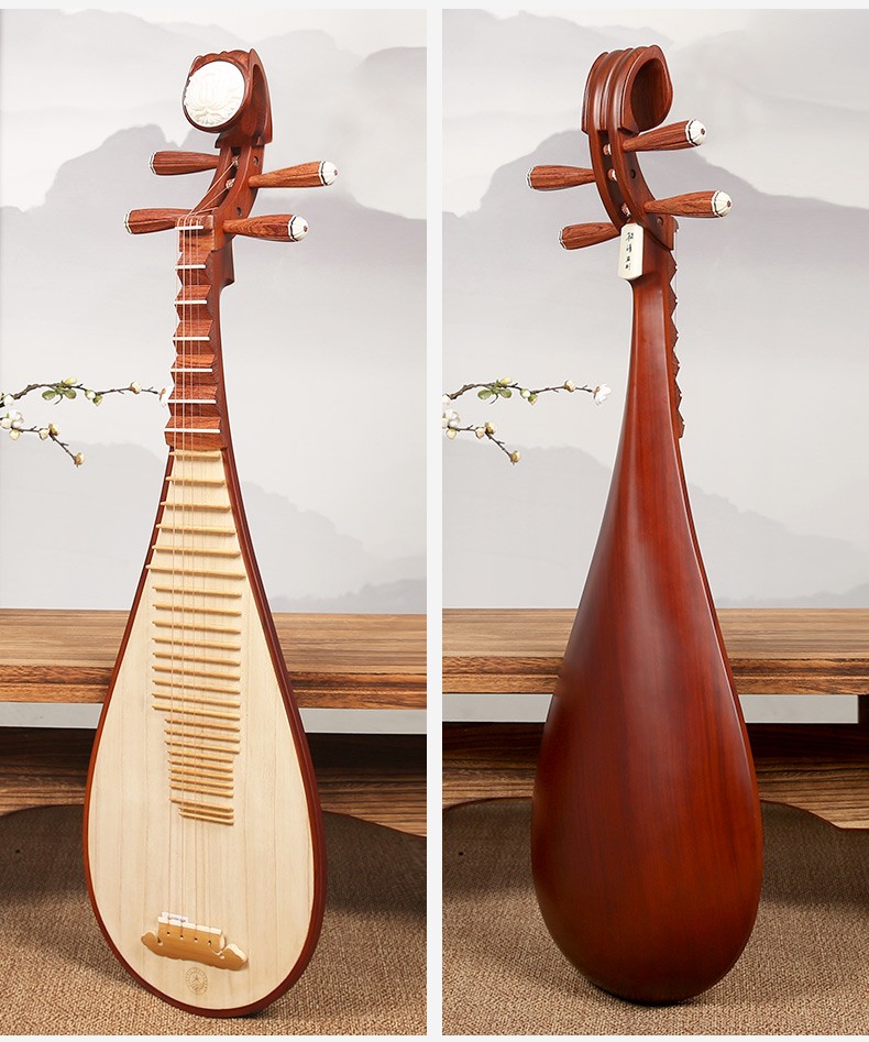 星海 杨靖监制款琵琶乐器奥氏黄檀材质酸枝红木演奏琵琶琴8974jz