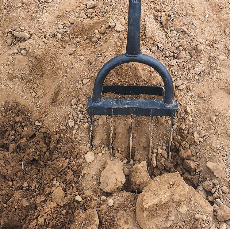 新型翻地神器淬火钢叉起姜蒜挖葱工具农用碎土器翻土开荒松土工具