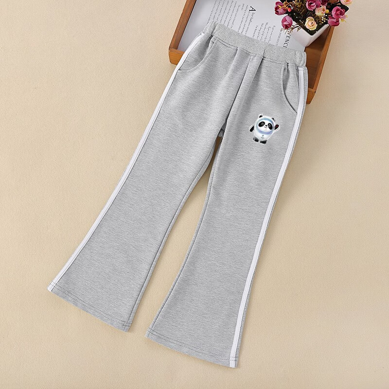 品牌儿童女童秋季喇叭裤洋气小学生春秋校服运动裤子女孩秋冬加绒外穿