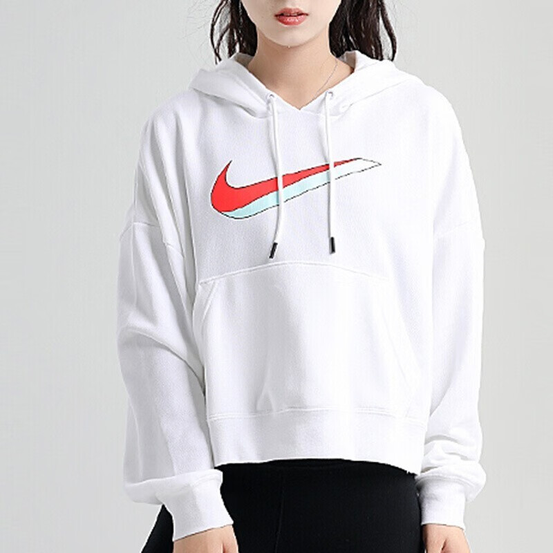 nike耐克女装卫衣 连帽套头衫休闲长袖运动服cu5109-100 d dj7669-219