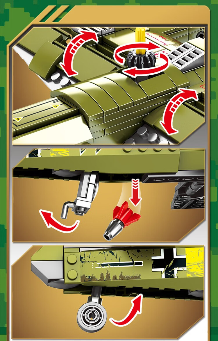 【官方旗艦】樂高(lego)積木同款一戰二戰老式飛機戰鬥機軍事系列拼裝