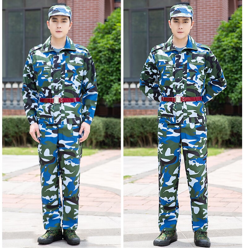 京选军训服装套装男学生迷彩服工作服女夏季初高中大学生绿色军训服ss