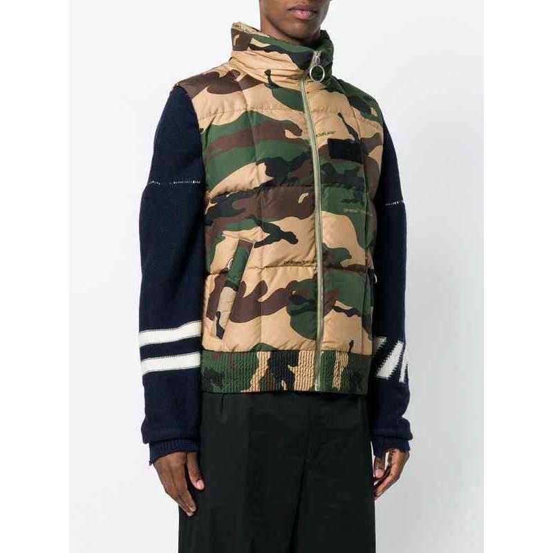 off white 夹克男士奢侈品迷彩绗缝马甲 9901 l【图片 价格 品牌 报价
