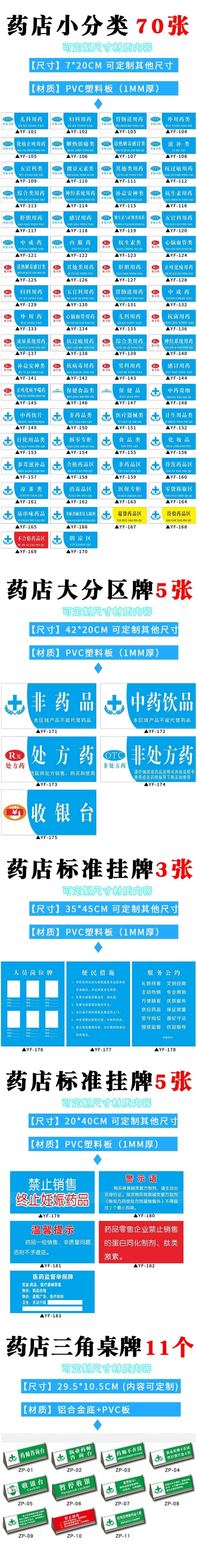 药店药房分区标识牌医药监督举报牌禁止销售终止妊娠人员岗位牌便民