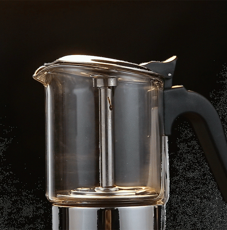 摩卡壶 意式风美国seecin摩卡壶双阀煮咖啡器具不锈钢意式家用便携