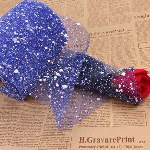 15cm厘米雪点纱网 手工diy卡通玫瑰花束包装网纱鲜花店包装雪点纱