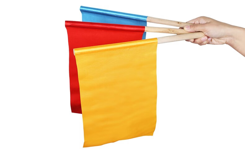 手拿小彩旗六一儿童节幼儿园早课间操课早操手拿小红旗实木小木棍木柄