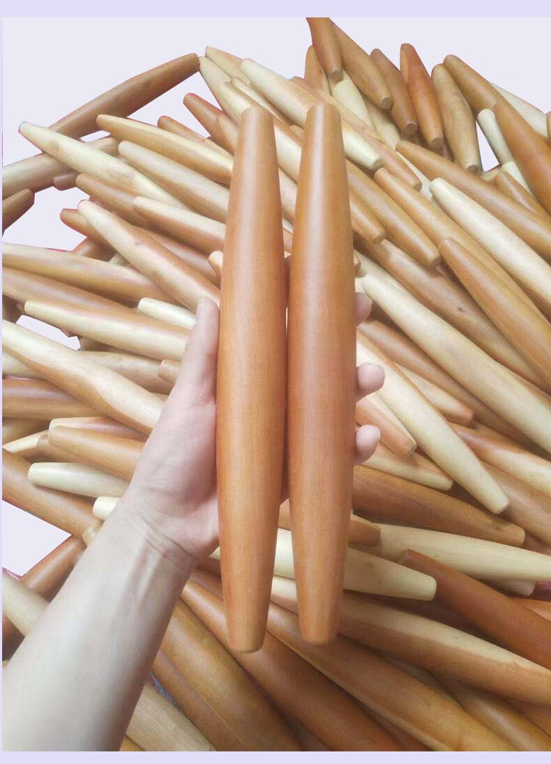 两头尖红枣木擀面杖实木擀面杖鱼肚擀面轴鼓肚擀面杖枣核擀面棍 枣木