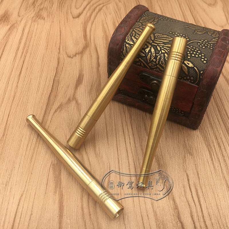京格(jingge) 纯铜两用烟嘴循环型过滤香菸嘴 黄铜可拆洗吸烟器加长款