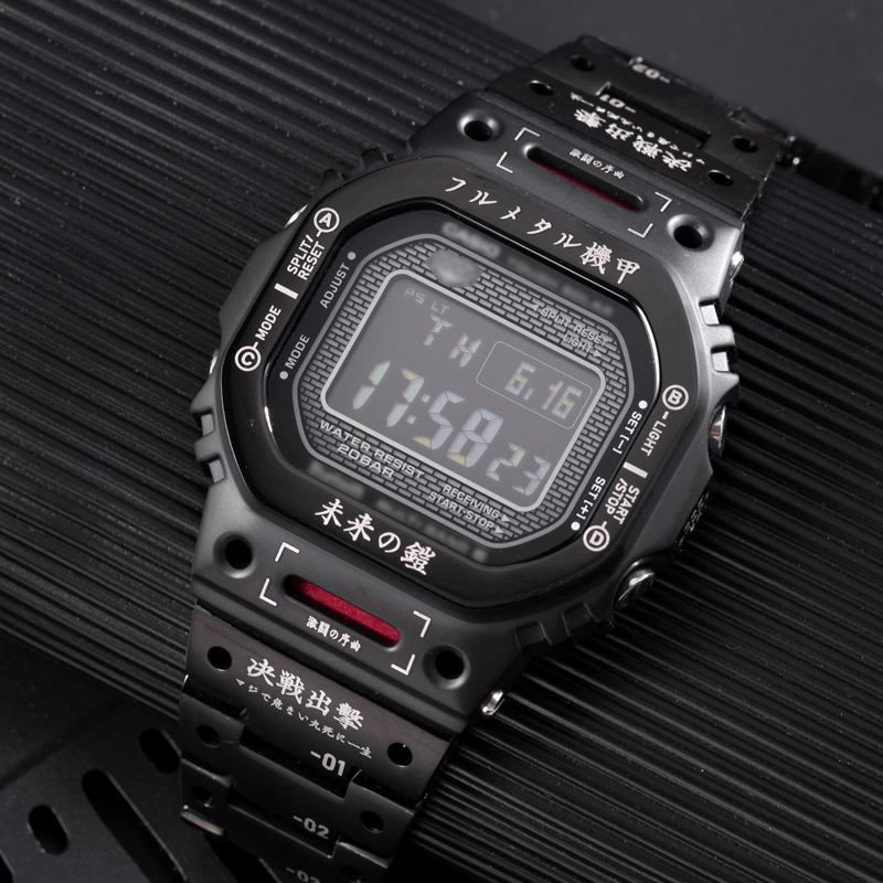 适配casio卡西欧小方块35周年gwm-b5000系列小金砖银块改装机芯壳机甲