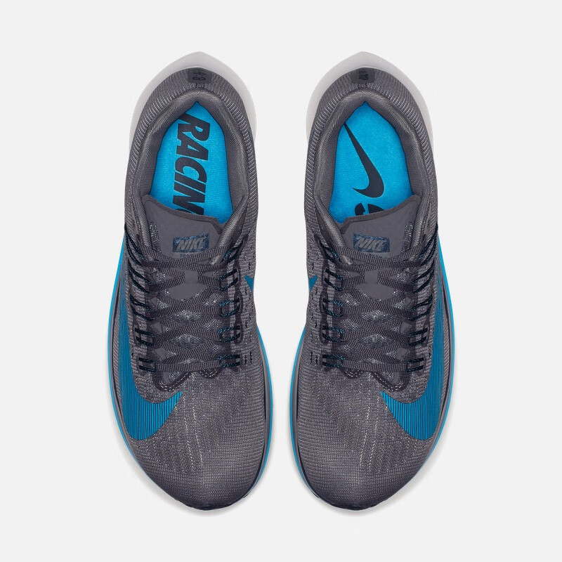 耐克nike男鞋zoom fly 灰蓝 网面透气 轻便缓震 运动跑步鞋 880848