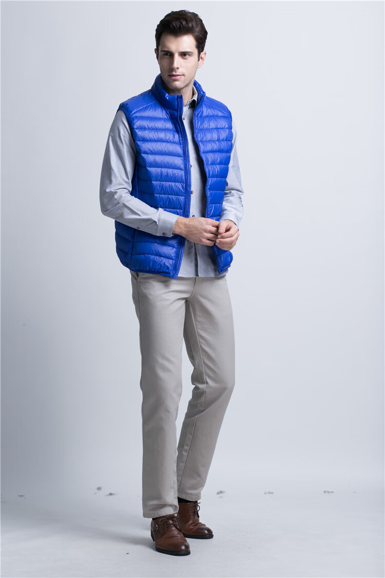 鸭鸭品牌同款春秋冬新款大码男女超薄轻型羽绒背心马甲男装羽绒服马夹