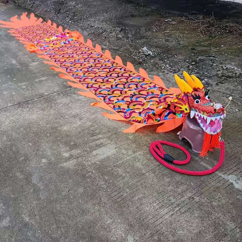 华铃广场健身龙单人舞龙彩带龙飞龙龙头布龙丝带龙单手甩龙飘龙耍龙烫