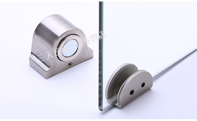 玻璃门门吸免打孔玻璃地吸 10-12mm玻璃门挡门碰办公室强磁门吸【图片