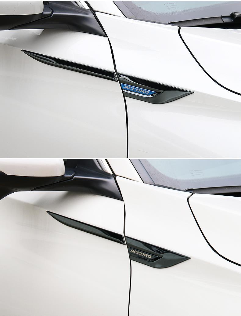 叶子板侧标刀锋雅阁10代车身贴标不锈钢装饰 十代雅阁叶子板侧板(黑色