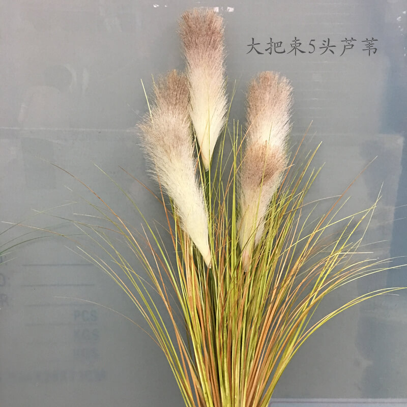 新品大把束仿真芦苇草狗尾干花假花五谷杂粮水生绿植落地装饰摆件 深
