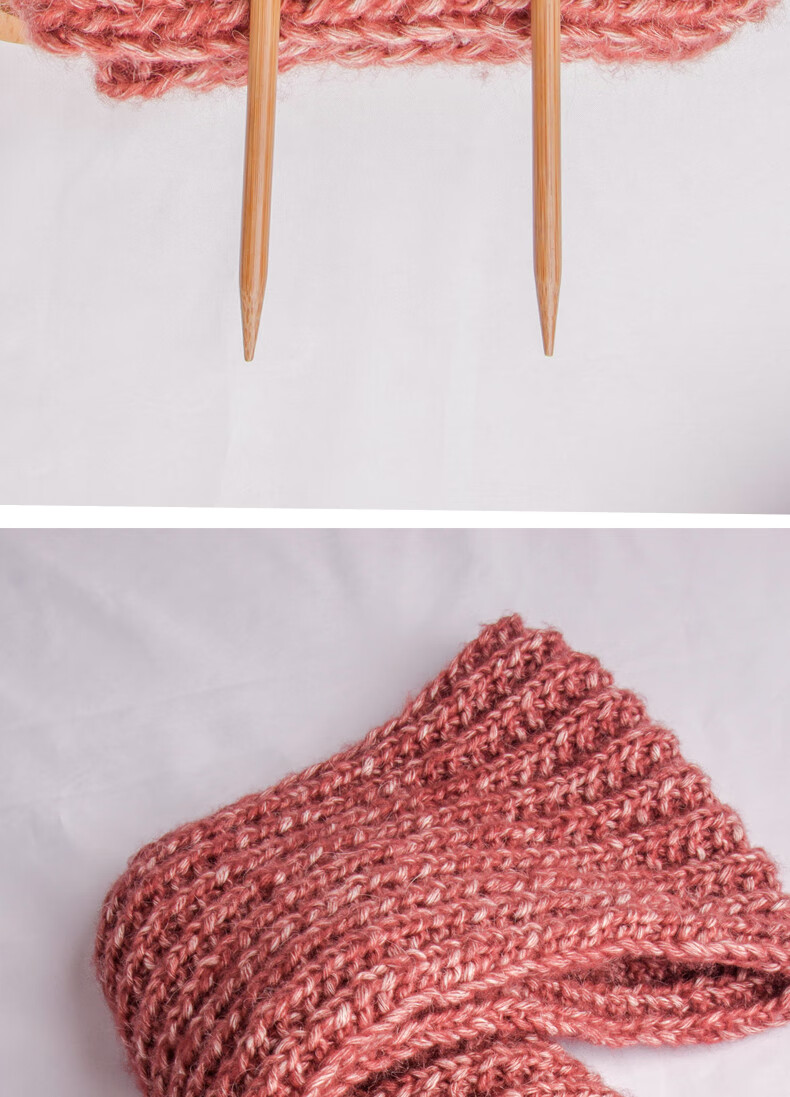 相思扣围巾粗毛线送男友礼物diy自织围巾相思扣围巾材料包10象牙白