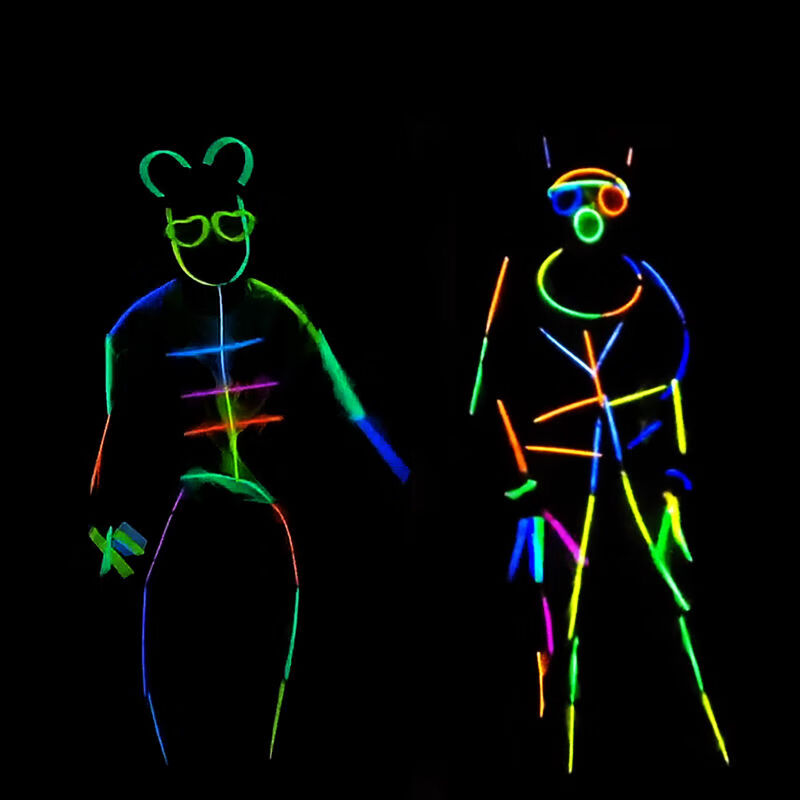荧光棒闪光跳舞夜光蹦迪防水玩具亲子闺蜜互动游戏地摊 荧光棒舞30根