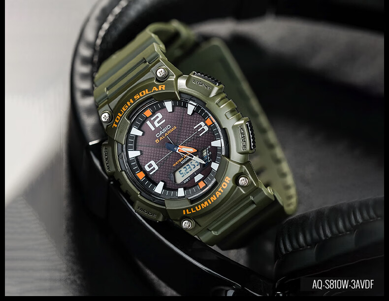 卡西欧手表男女学生运动潮流简约时尚官方电子石英表盘aqs810 5.