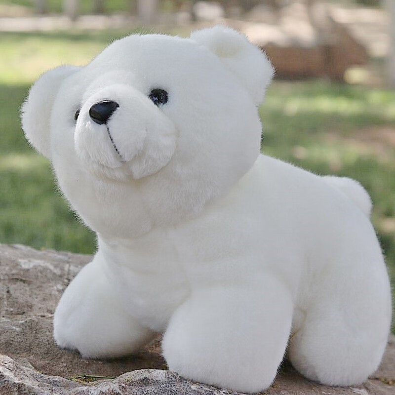 大白熊玩偶 创意可爱北极熊毛绒玩具海洋馆白熊公仔玩偶迷你小号娃娃
