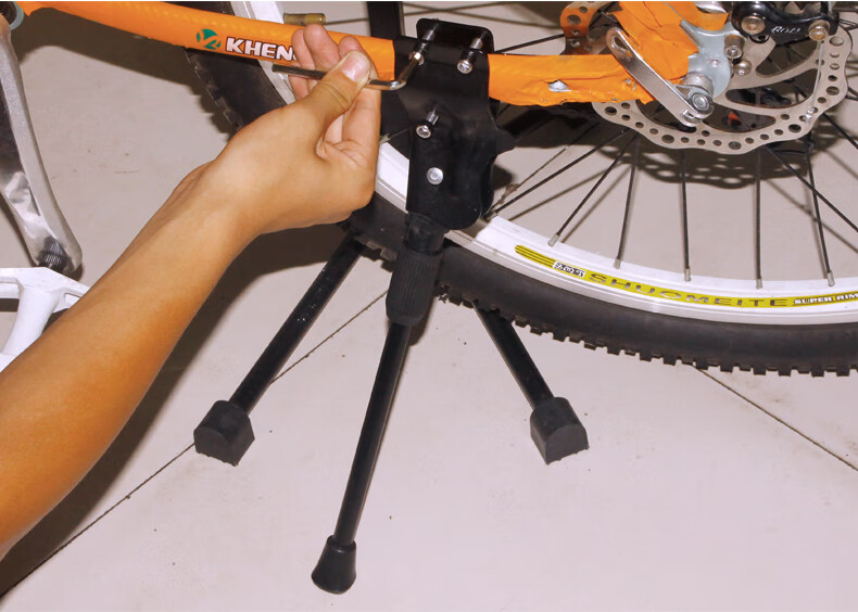自行车脚撑26寸山地车公路车车撑边撑停车架车踢单支架脚架站架2孔脚