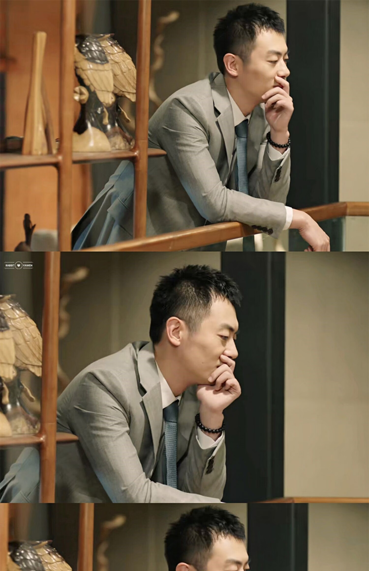 简言的夏冬同款朱亚文同款手链天然黑玛瑙潮牌个性男女新款手串珠礼物