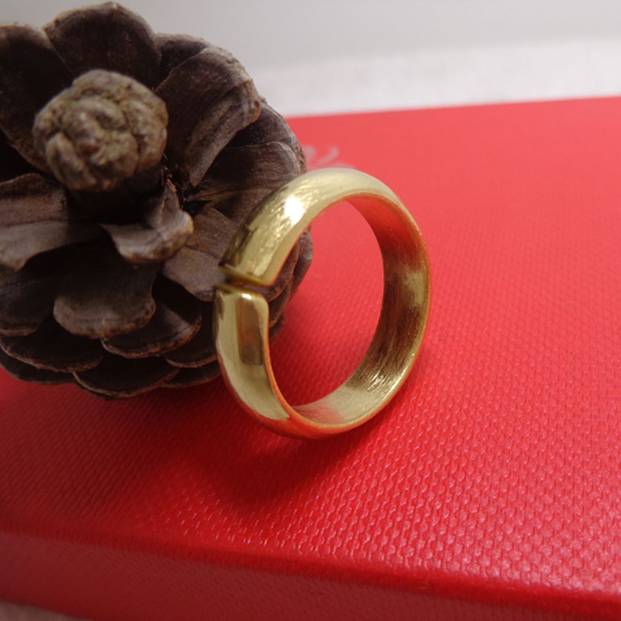 jlmx男士黄铜戒指 硬币打造男女铜戒指 里外铜黄铜戒指 铜戒指 纯铜光